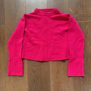 Next 100% Lambswool Pink Cropped Sweater XS